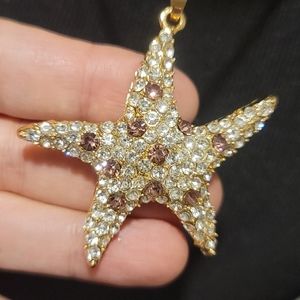 NWT Crystal Starfish necklace by Betsey Johnson